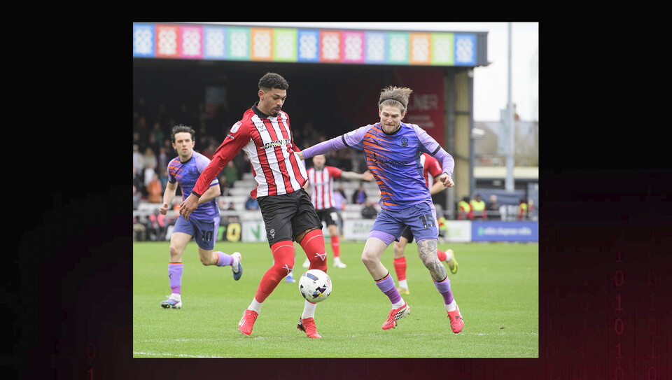 A match action image from City’s 4-0 home win over Blackpool