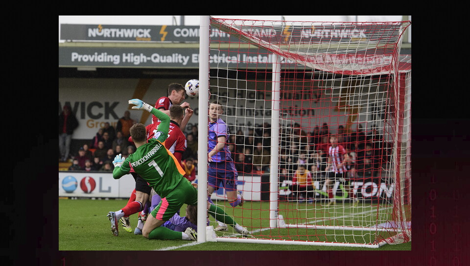 A match action image from City’s 4-0 home win over Blackpool