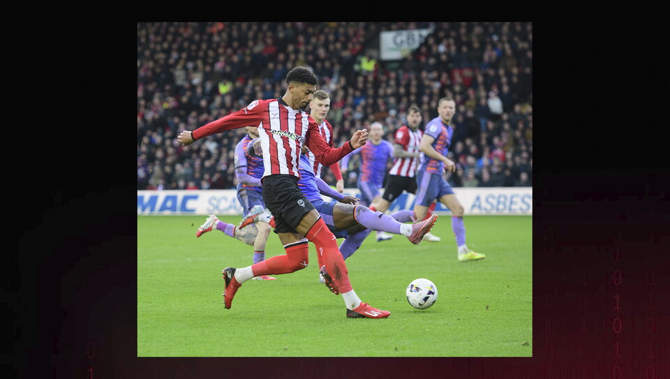 A match action image from City’s 4-0 home win over Blackpool