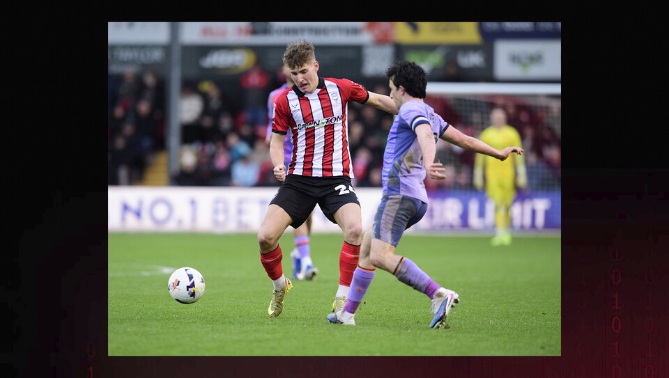 A match action image from City’s 4-0 home win over Blackpool