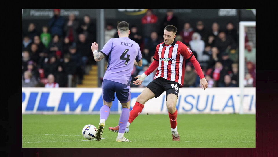 A match action image from City’s 4-0 home win over Blackpool