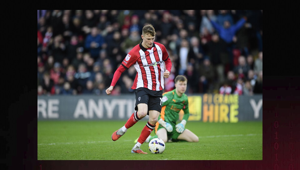 A match action image from City’s 4-0 home win over Blackpool