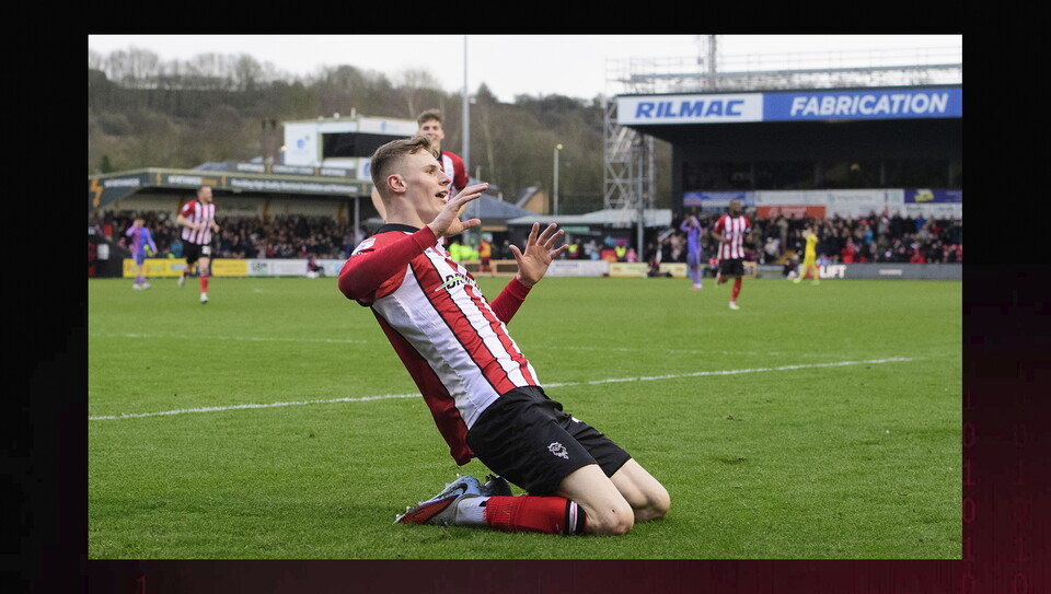 A match action image from City’s 4-0 home win over Blackpool
