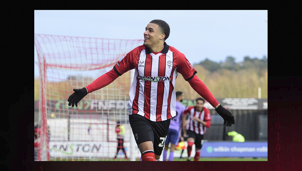 A match action image from City’s 4-0 home win over Blackpool