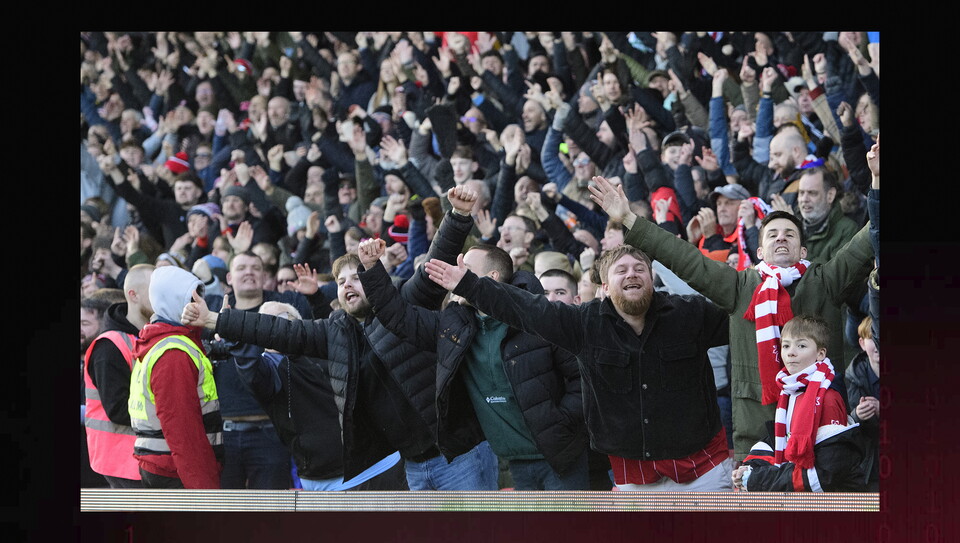 A fans photo from City’s home game against Bolton Wanderers