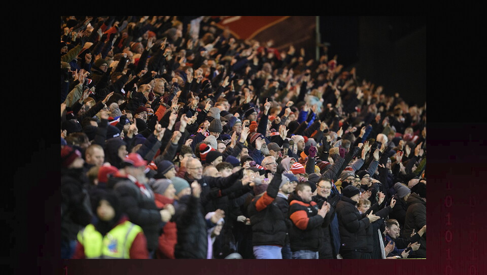 A fans photo from City’s home game against Northampton Town