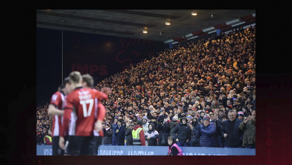 A fans photo from City’s home game against Northampton Town