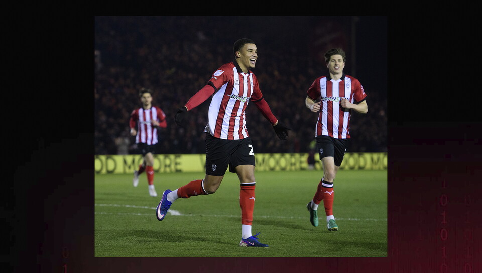A match action photo from City’s home game against Northampton Town