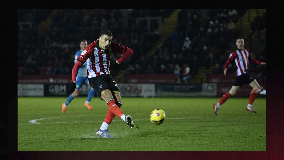 A match action photo from City’s home game against Northampton Town