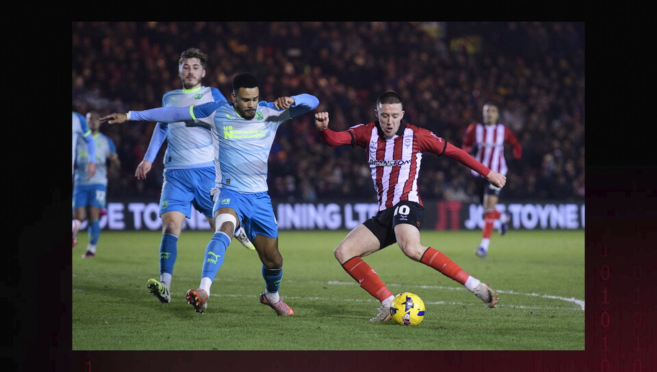 A match action photo from City’s home game against Northampton Town