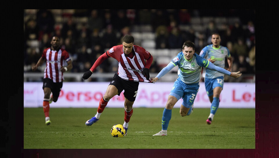 A match action photo from City’s home game against Northampton Town