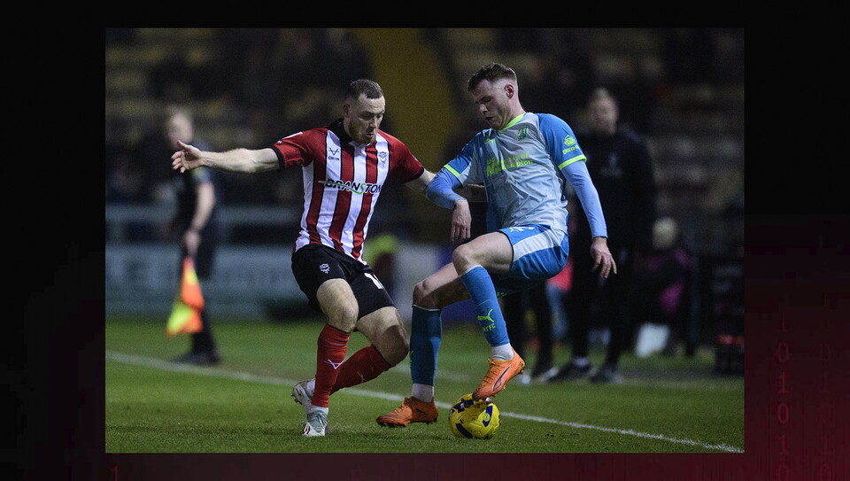 A match action photo from City’s home game against Northampton Town
