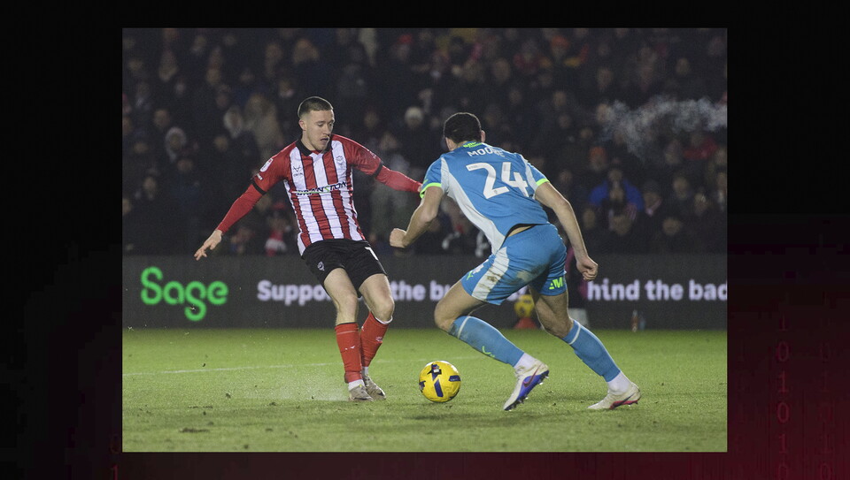 A match action photo from City’s home game against Northampton Town