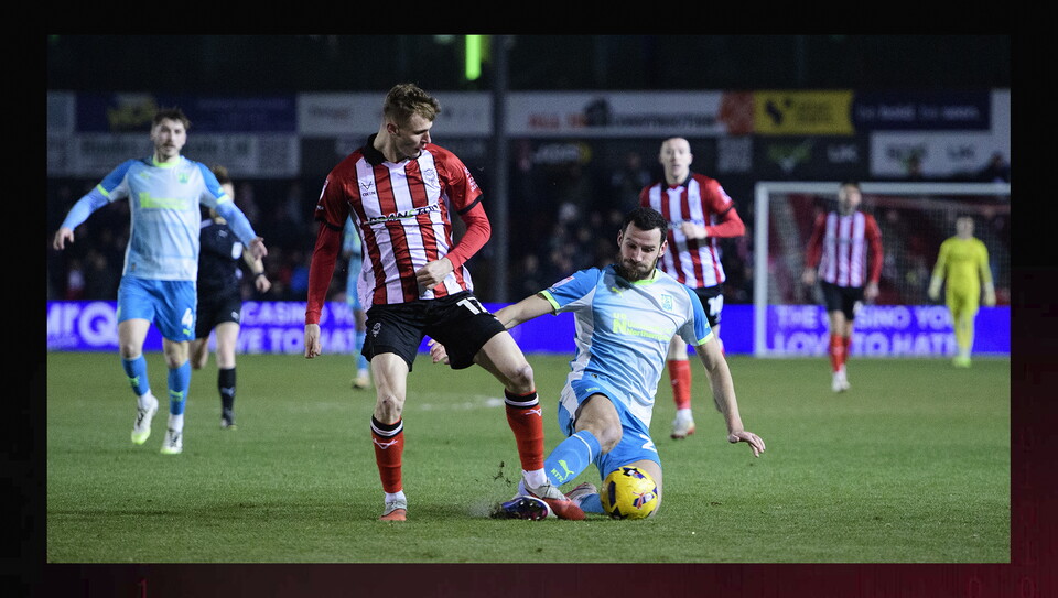 A match action photo from City’s home game against Northampton Town