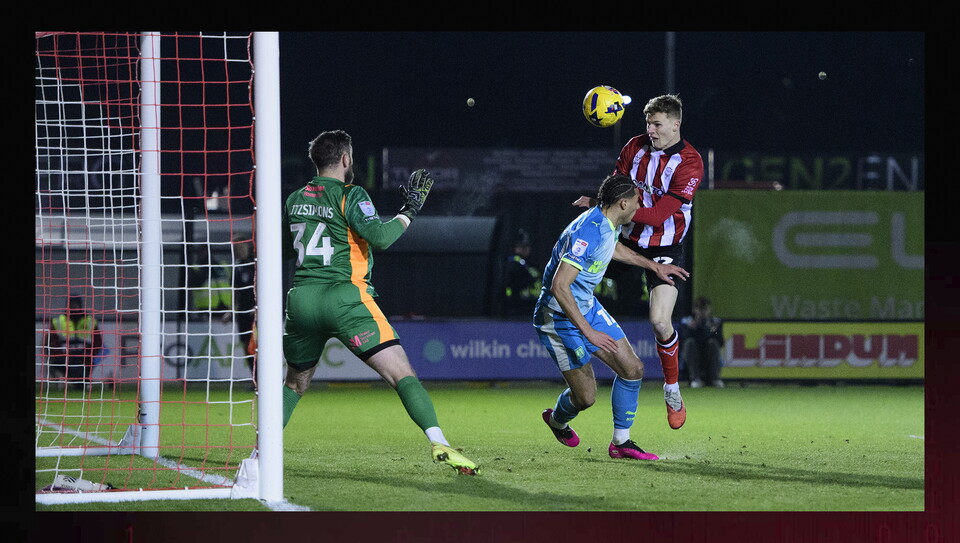 A match action photo from City’s home game against Northampton Town