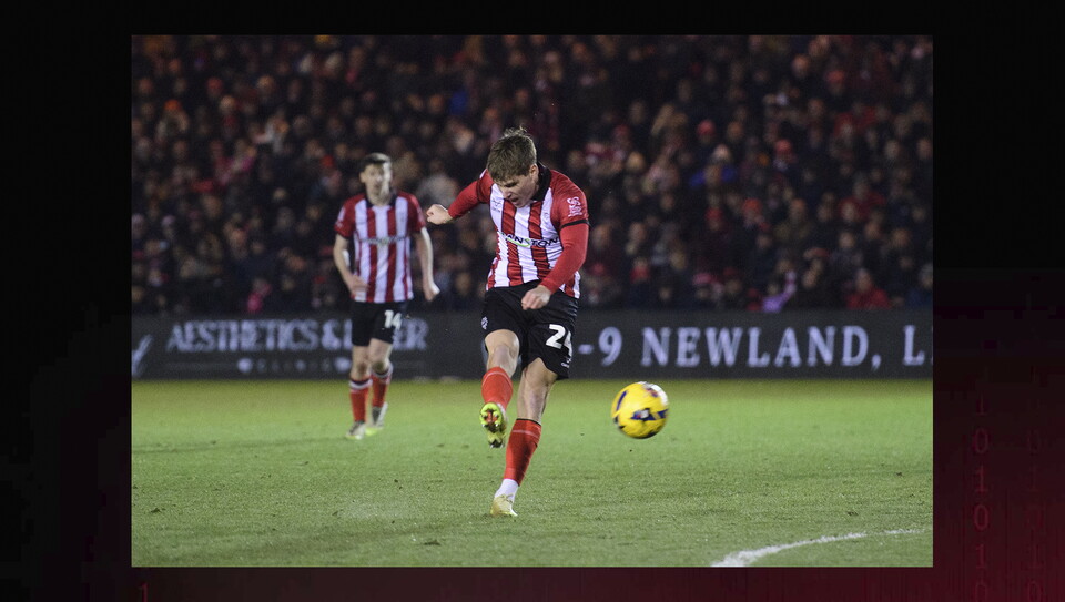 A match action photo from City’s home game against Northampton Town