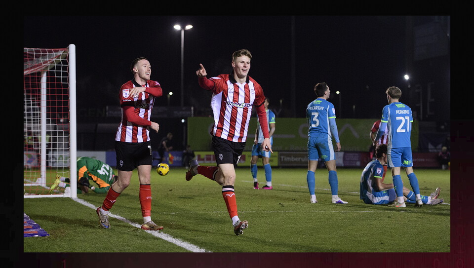 A match action photo from City’s home game against Northampton Town