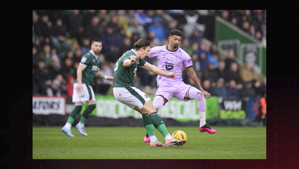 A match image from City’s 4-1 away win at Plymouth Argyle