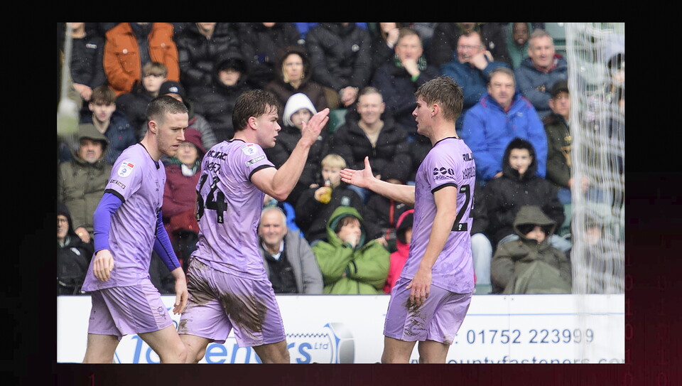 A match image from City’s 4-1 away win at Plymouth Argyle