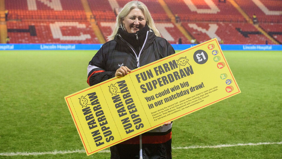 A winner of the Imps Superdraw from a recent home game