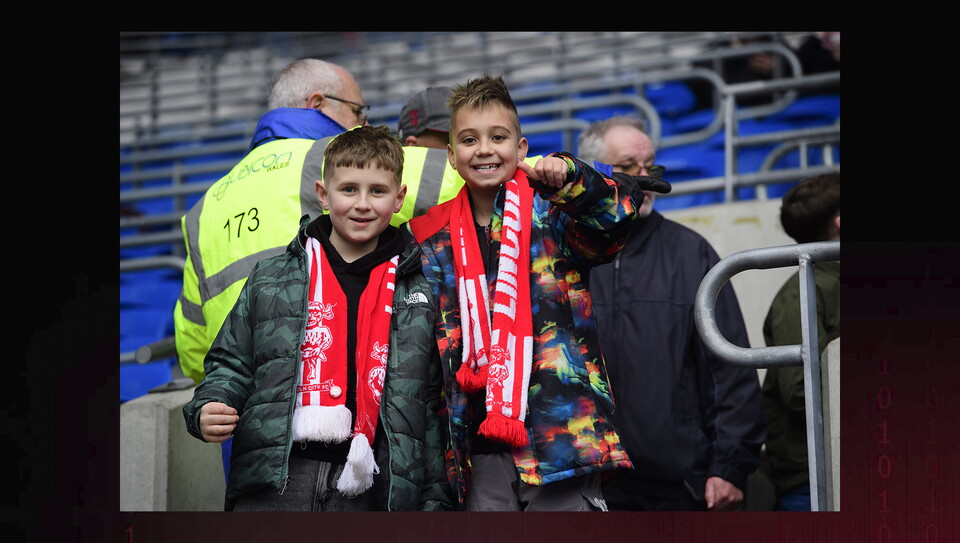 A fans image from the Imps' win at Cardiff City