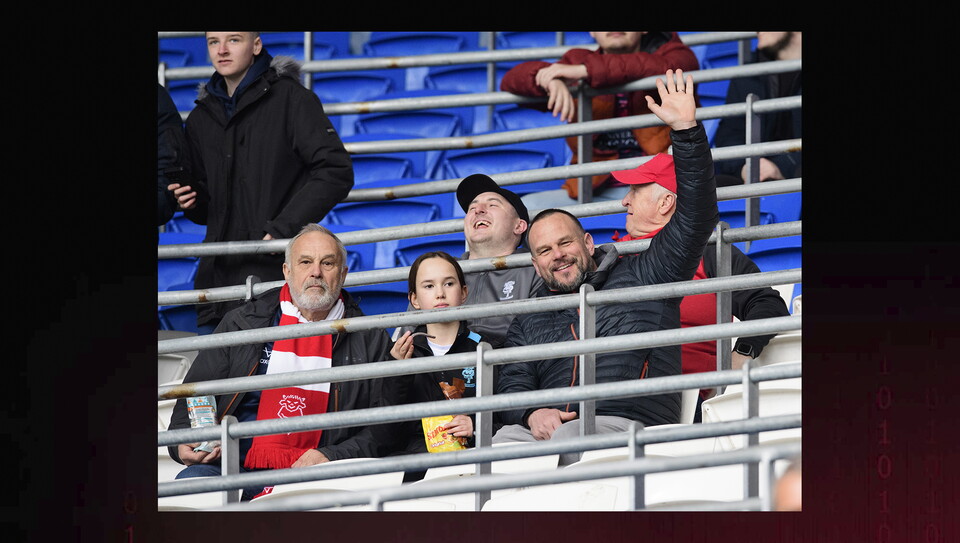 A fans image from the Imps' win at Cardiff City