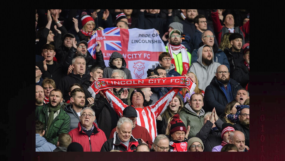 A fans image from the Imps' win at Cardiff City
