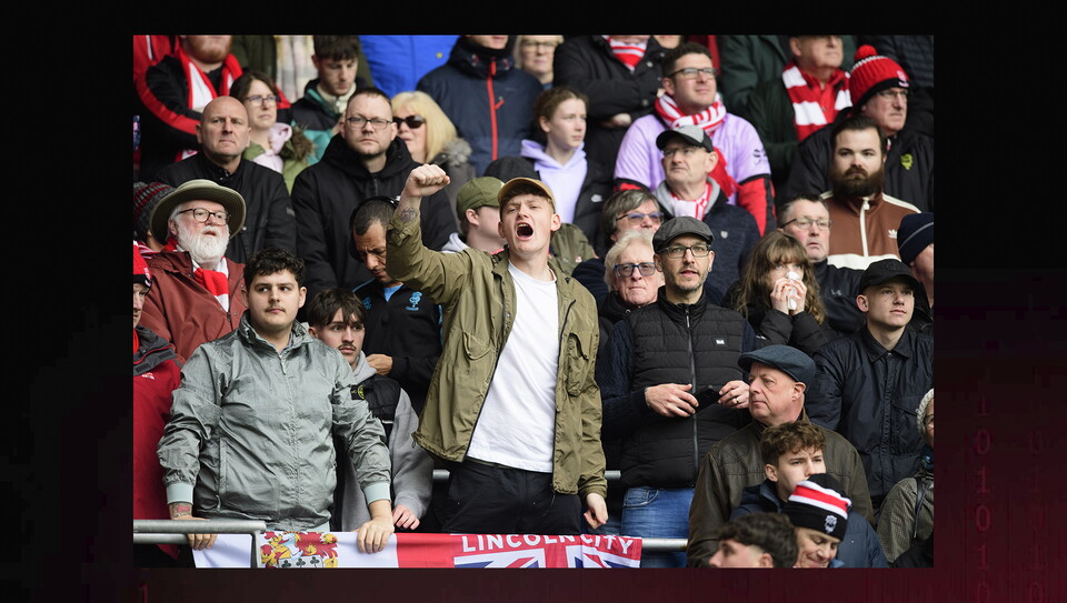 A fans image from the Imps' win at Cardiff City