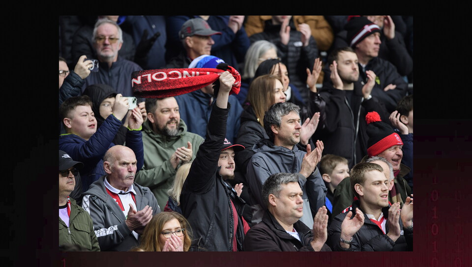 A fans image from the Imps' win at Cardiff City