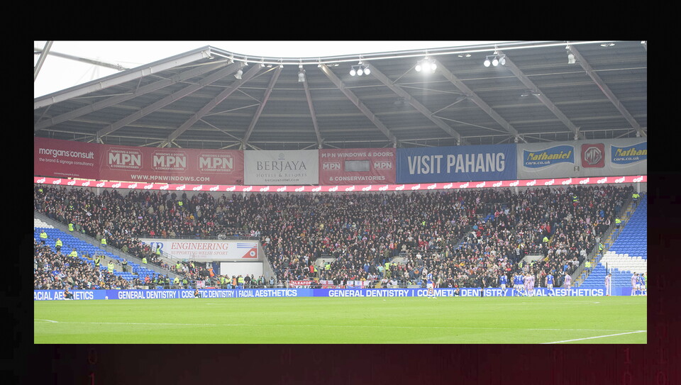 A fans image from the Imps' win at Cardiff City
