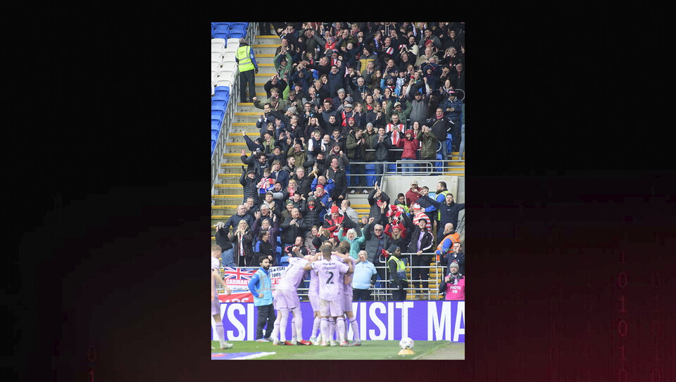 A fans image from the Imps' win at Cardiff City