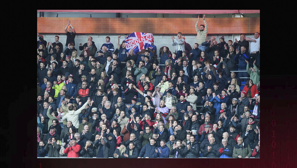 A fans image from the Imps' win at Cardiff City