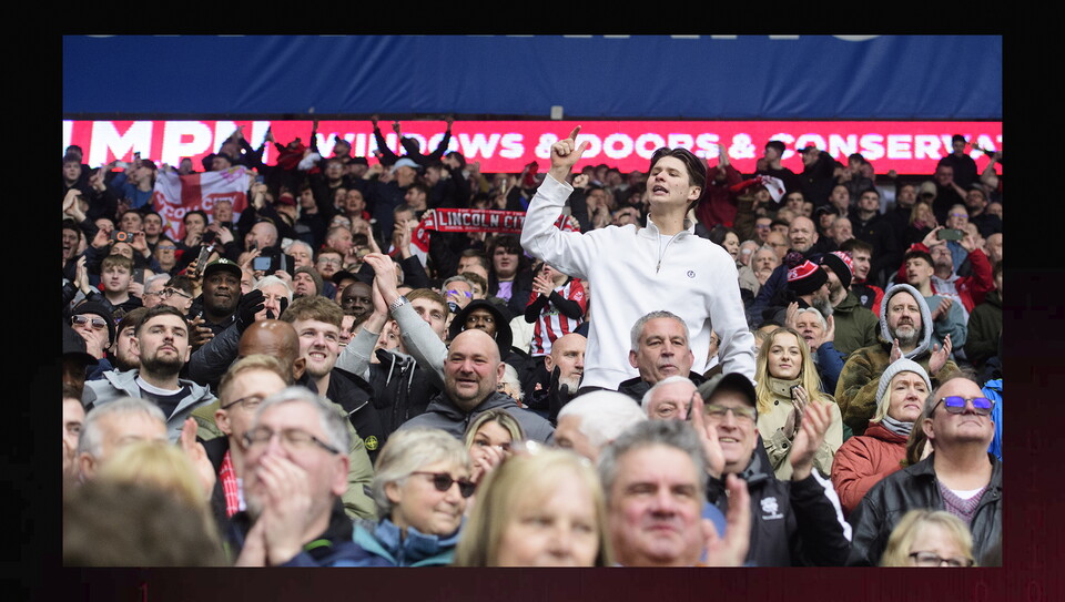 A fans image from the Imps' win at Cardiff City