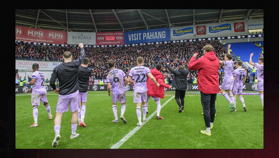A fans image from the Imps' win at Cardiff City