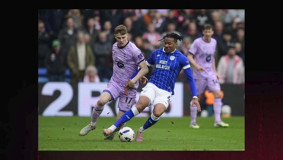 A match image from City's 2-0 win at Cardiff