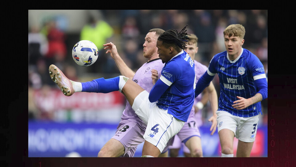 A match image from City's 2-0 win at Cardiff