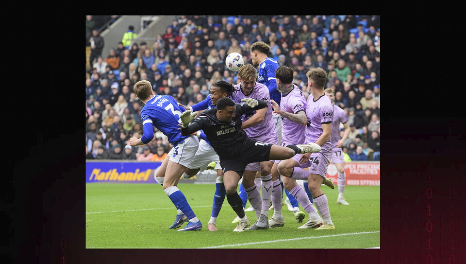 A match image from City's 2-0 win at Cardiff