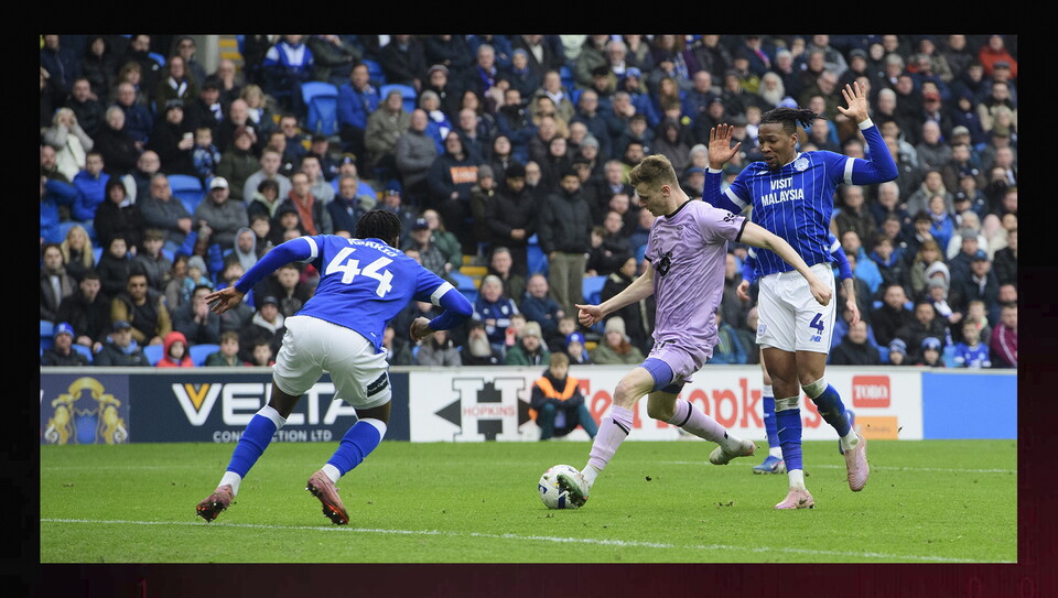 A match image from City's 2-0 win at Cardiff