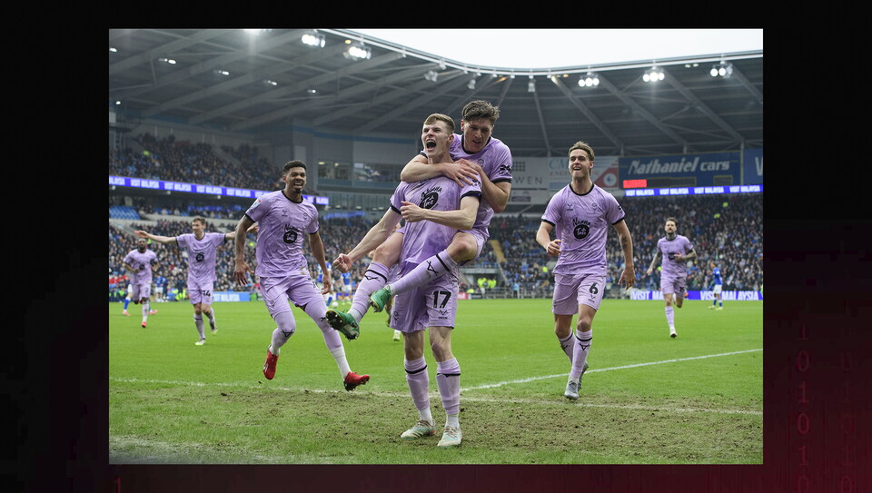 A match image from City's 2-0 win at Cardiff