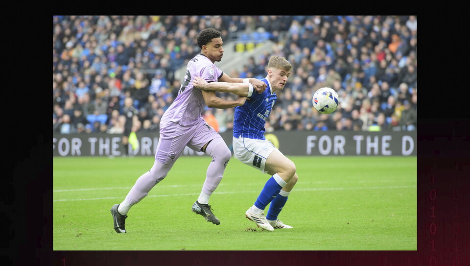 A match image from City's 2-0 win at Cardiff