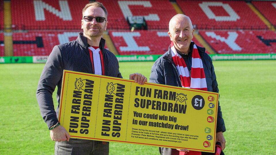 An Imps Superdraw winner from the home game against Stockport County