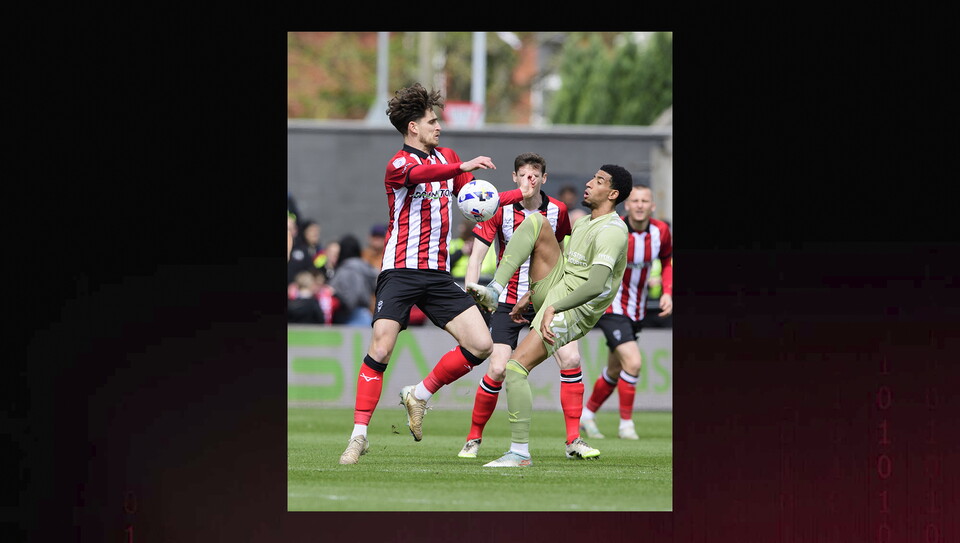 A match photo from City's 2-1 home win against Leyton Orient