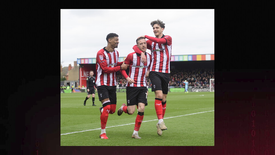 A match photo from City's 2-1 home win against Leyton Orient