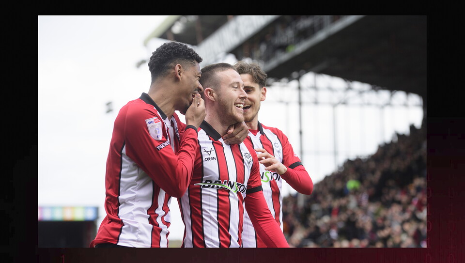 A match photo from City's 2-1 home win against Leyton Orient