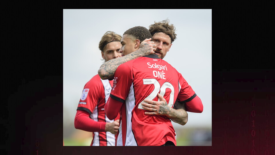 A match photo from City's 2-1 home win against Leyton Orient