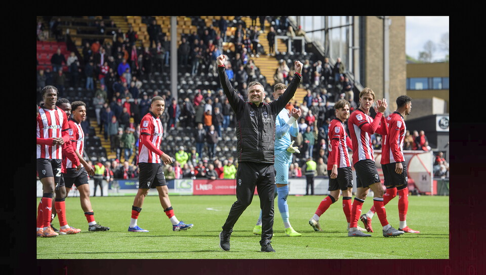 A match photo from City's 2-1 home win against Leyton Orient
