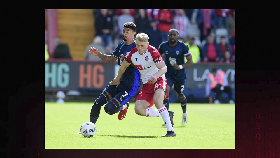 A match action photo from City’s 2-2 draw at Stevenage