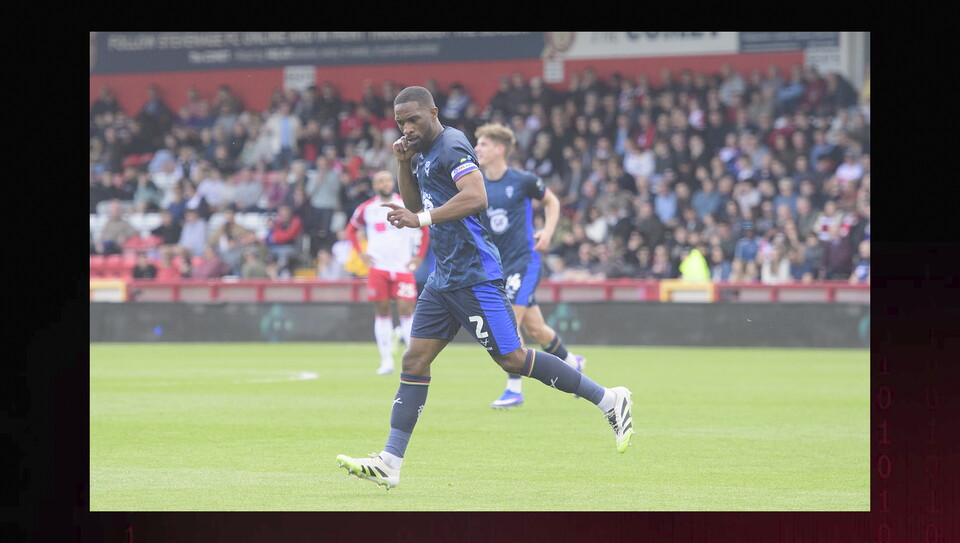 A match action photo from City’s 2-2 draw at Stevenage