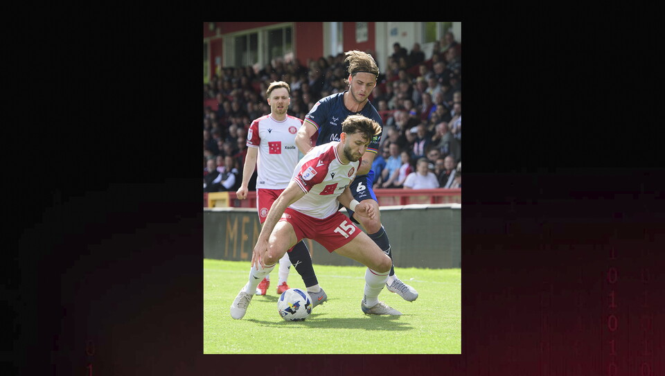 A match action photo from City’s 2-2 draw at Stevenage
