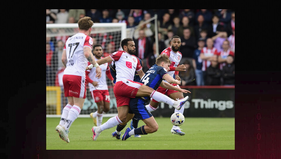 A match action photo from City’s 2-2 draw at Stevenage